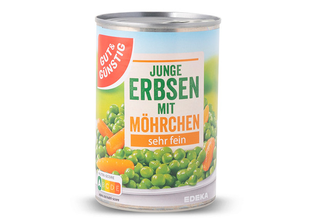 EDEKA Junge Erbsen mit Möhrchen - Havuçlu Bezelye 265g