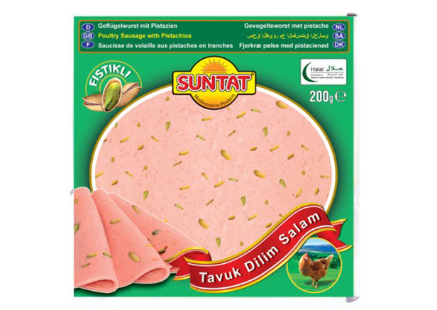 Suntat Geflügelfleischwurst mit Pistazien - Tavuk Dilim Fistikli 200g