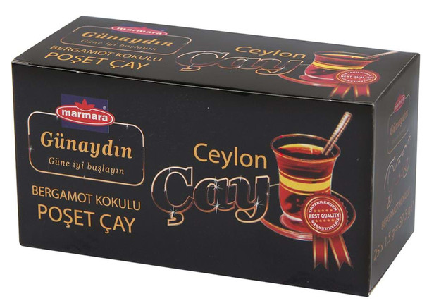 Marmara Günaydın Earl Grey Tee (Teebeutel 25) - Bergamot Kokulu Poset Cay 25 Adet