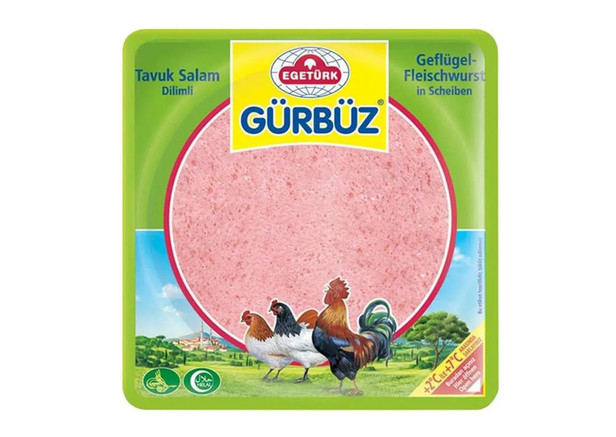 Egetürk Gürbüz Geflügelfleischwurst in Scheiben - Tavuk Dilim Salam 200g