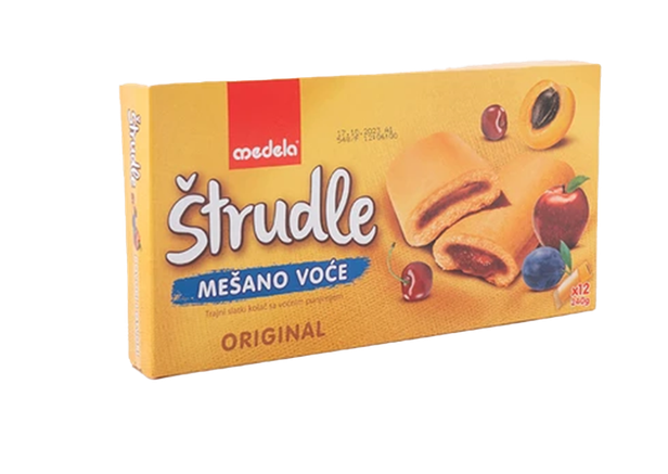 Strudle Mesano Voce Biskuit Gebäck mit Fruchtfüllung - Meyve Dolgulu Bisküvili Pasta 12x240gr