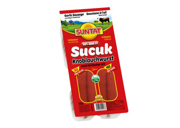 Suntat 24 Ayar Knoblauchwurst Doppelclip - Parmak Sucuk 1kg