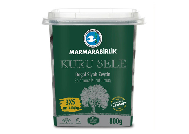 Marmarabirlik Schwarze Oliven  3XS - Kuru Sele Siyah Zeytin 3XS 800g