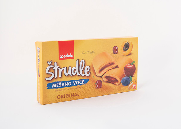 Strudle Mesano Voce Biskuit Gebäck mit Fruchtfüllung - Meyve Dolgulu Bisküvili Pasta 12x240gr