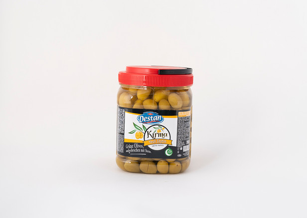 Destan Grüne Oliven Aufgebrochen mit Stein - Kırma Yeşil Zeytin 700gr