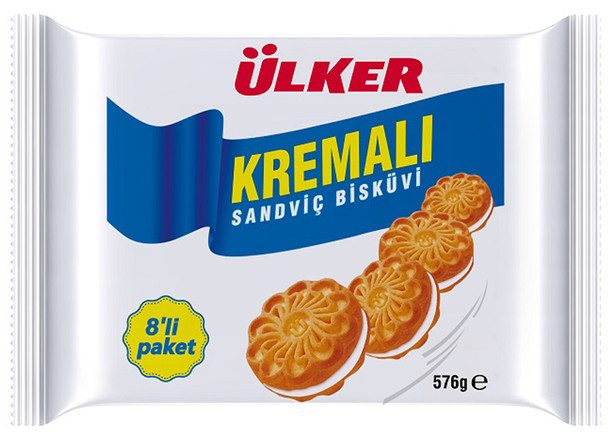 Ülker 8li Kremali Vanilya Bisküvi 576g (8x72g)