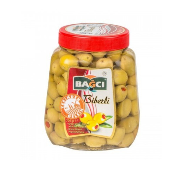 Bağcı Grüne Oliven Paprika - Bagci Biberli Yeşil Zeytin 700gr