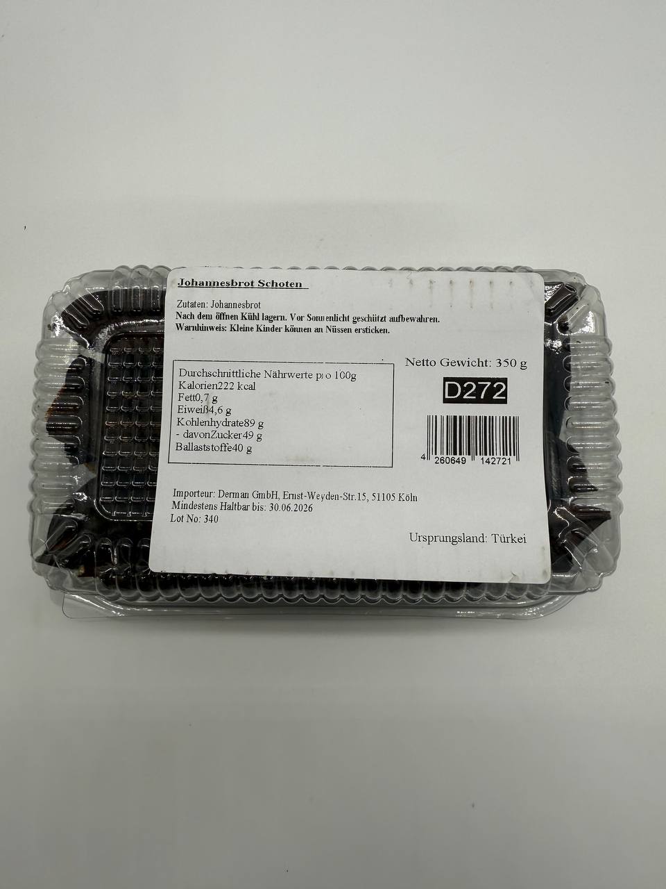 Dermann Johannisbrot - Kuru Keciboyunuzu 350g