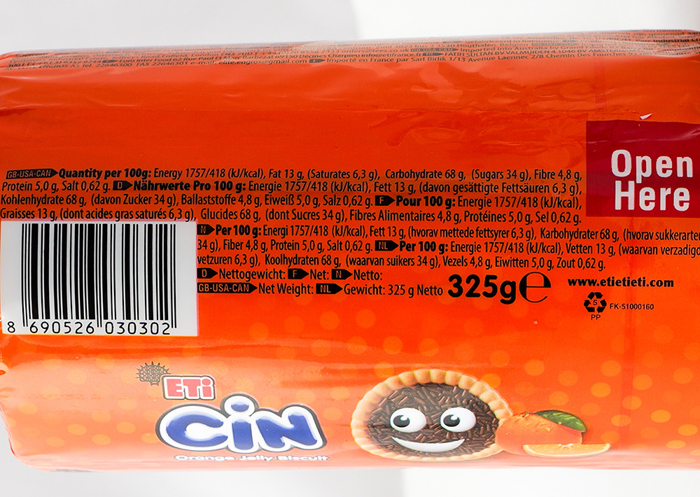 ETI Cin Orangen Biscuits 325g