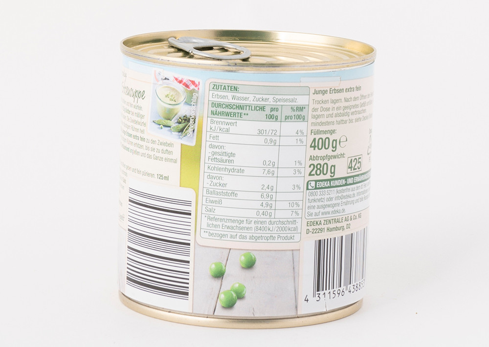 EDEKA Junge Erbsen - Bezelye 280g