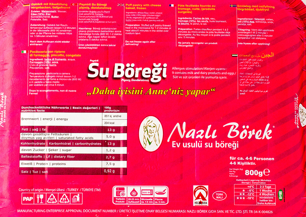 Itikat Peynirli Su Böreği - Börek Gebäck mit Käsefüllung 800g