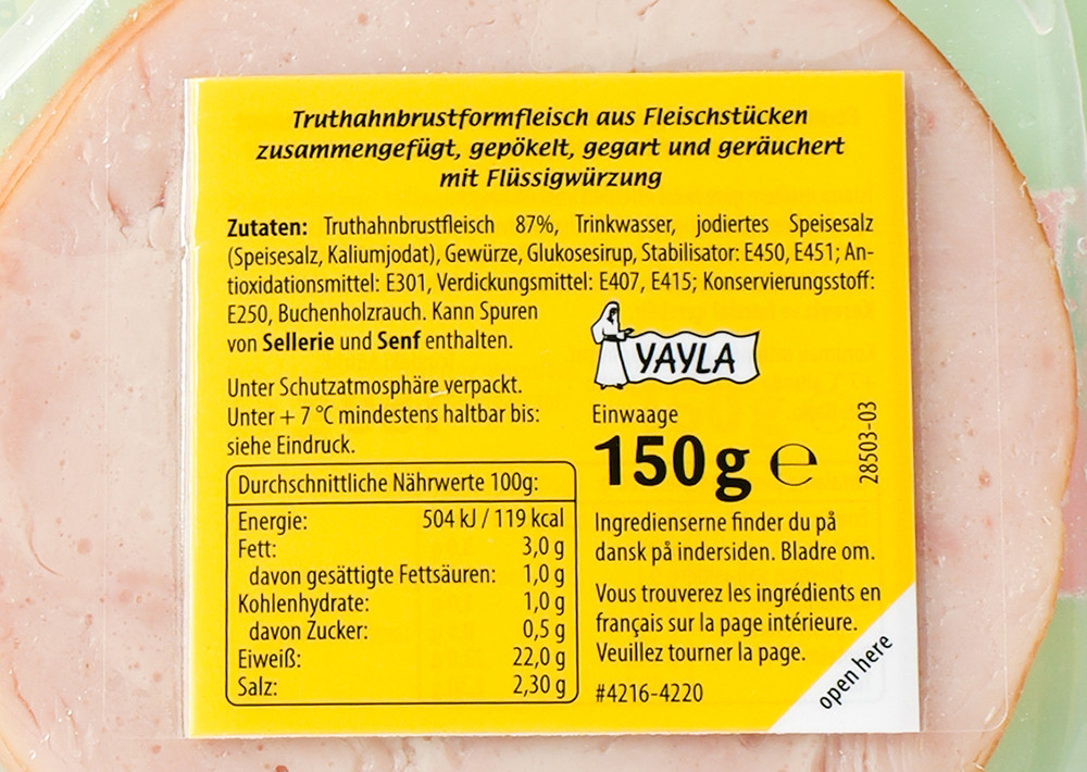 Yayla Truthahn Formfleisch - Dilimli Hindi Gögsü 150g