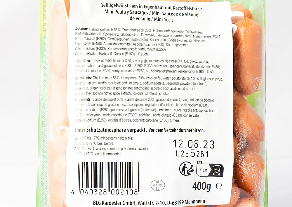 Suntat Truthahn Cocktailwürstchen - Hindi Mini Sosis 400g