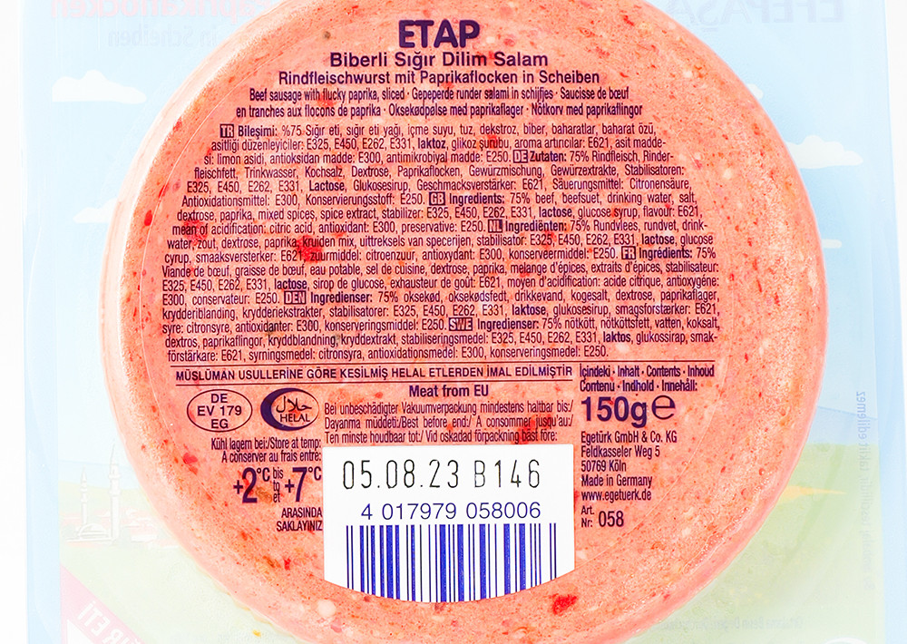 Efepasa Etap Rindfleischwurst mit Paprikaflocken - Sigir Salam Biberli 150g