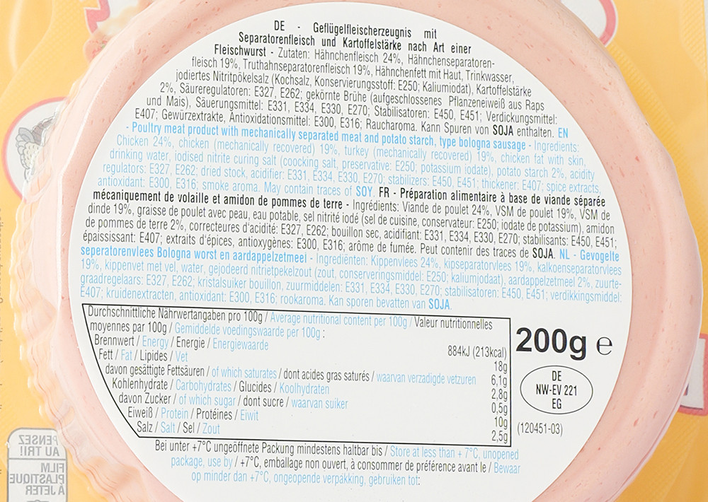 Sohbet Geflügelfleischwurst - Tavuk Dilim Salam 200g