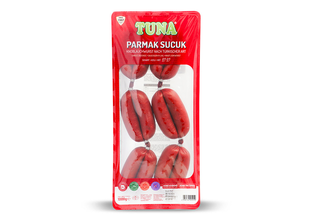 Tuna Parmak Knoblauchwurst (Mittelscharf) - Parmak Sucuk Az Acili 1kg