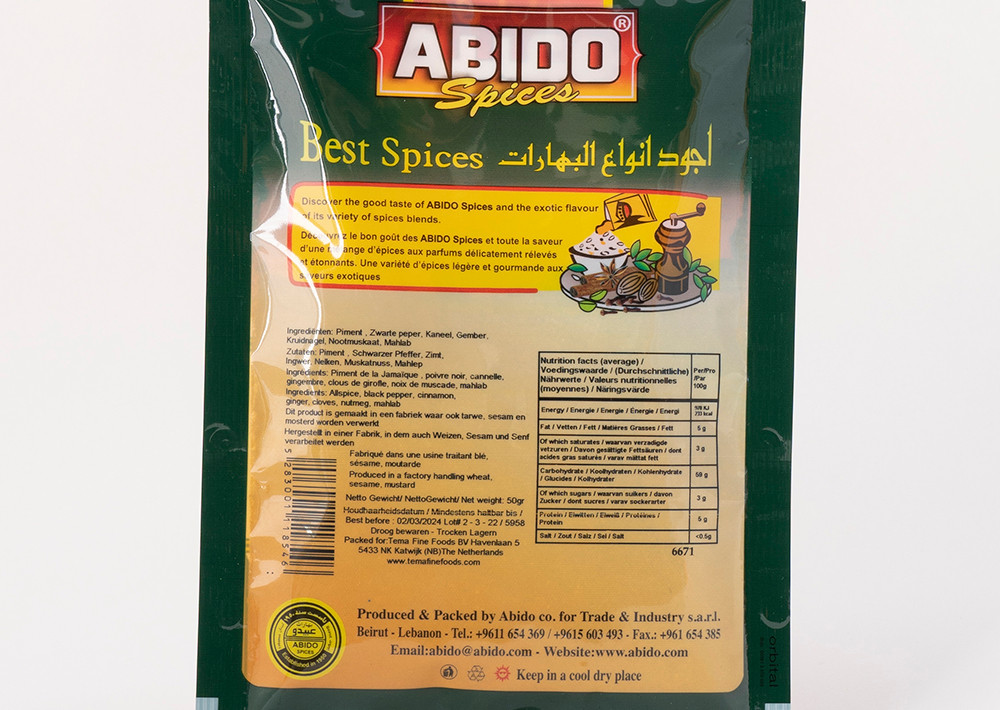 Abido Sieben Gewürzmischung - Yedi Karışımlı Baharat 50gr