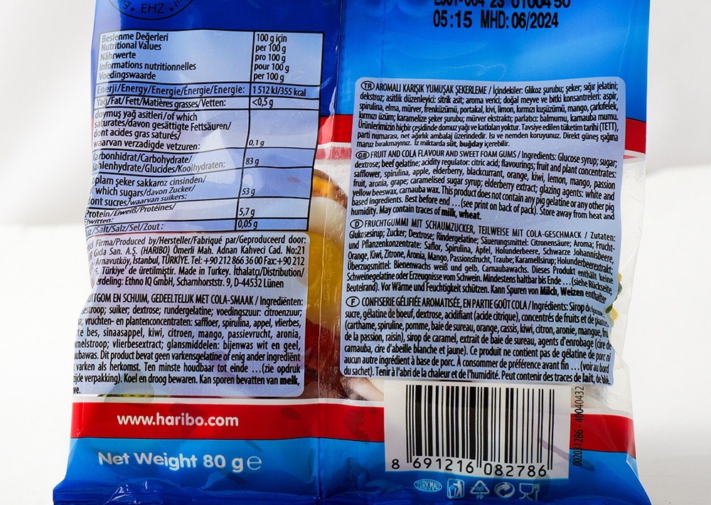 Haribo Starmix Gemischte Fruchtgummis 80g