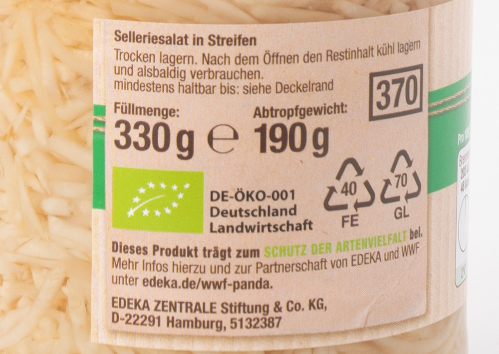 EDEKA Bio Sellerlesalat - Kereviz Salatası 190gr