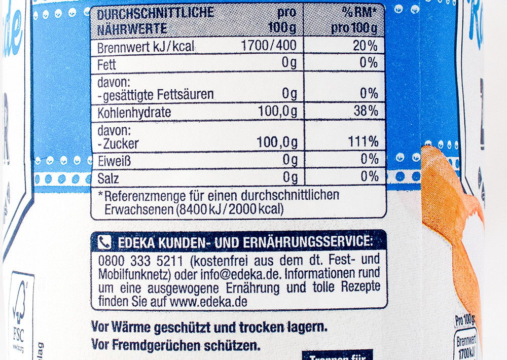 Edeka Rafine Toz Şeker - Raffinade Zucker 1000g