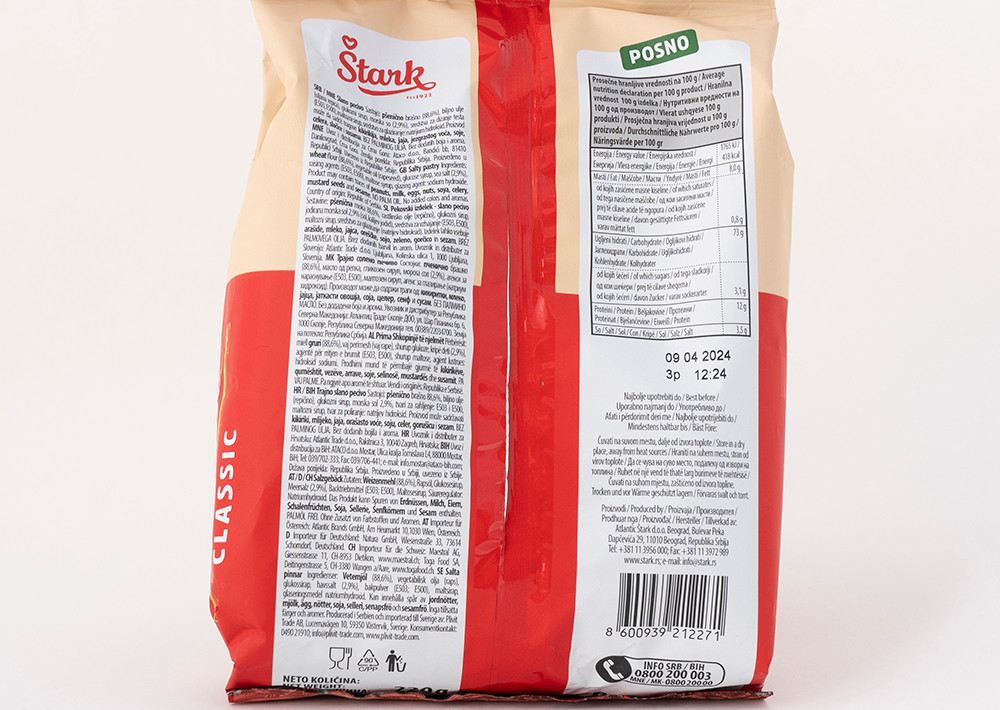 Prima XXL Pack Classic Sea Salt - Çubuk Kraker  220gr