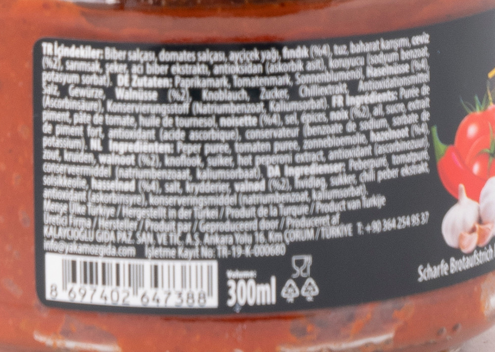 Yakamoz Würzpaste - Acılı Kahvaltılık Sos 300gr