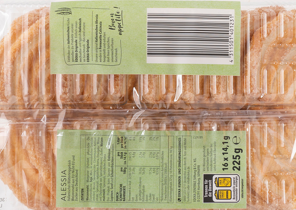 EDEKA Originale Alessia Italienisches Blätterteiggebäck - İtalyan Puf Böreği 225gr