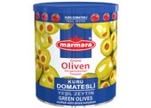 Marmara Grüne Oliven (Mit Tomaten) - Yesil Zeytin Kuru Domatesli 400g