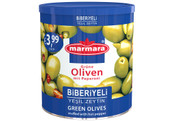 Marmara Grüne Oliven (Mit Scharfer Peperoni) - Yesil Zeytin Biberiyeli 400g