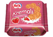 Halk Kremali Cilek Aromali Bisküvi 500g (10x50g)