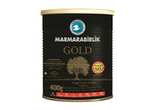 Marmarabirlik Gold Gemlik XL - Schwarze Oliven mit Kern fermentiert 400g