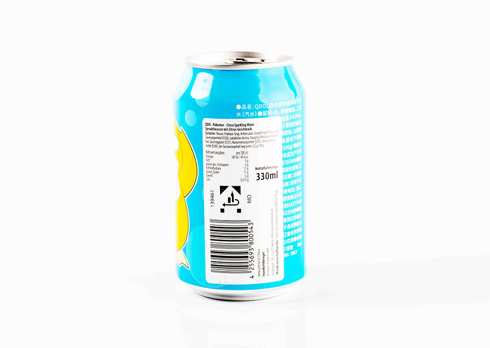 QDOL Pokemon Citrus Sparkling Water- Turunç Aromalı Gazlı İçecek 330 ml