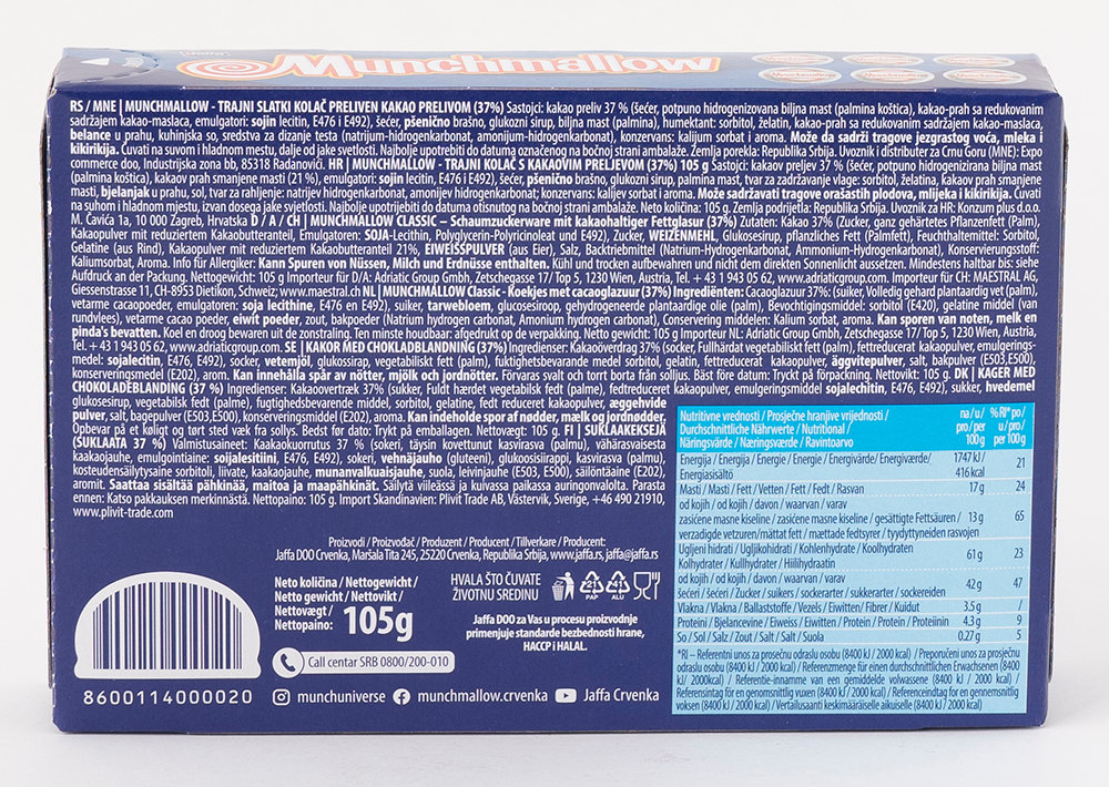 Jaffa Munchmallow Kekse mit Marshmallowfüllung x6 -  Marşmellov Dolgulu Bisküvi 105gr