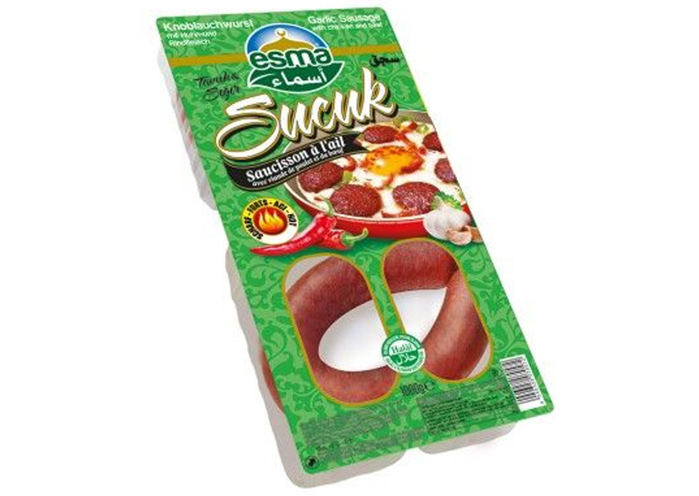 ESMA Knoblauchwurst pikant Doppelclip - Kangal Sucuk acili 1000g