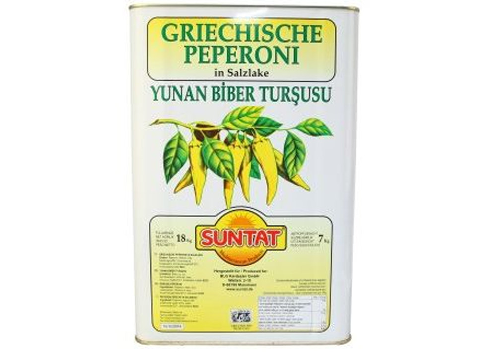 Suntat Griech. Peperoni in Salzlake - Yunan Bib. Tursu 18kg