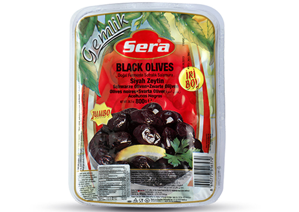 Sera Schwarze Oliven - İri Boy Siyah Gemlik Zeytin 800g