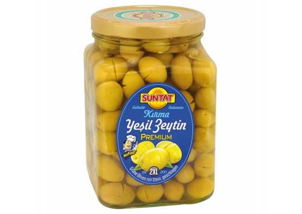 Suntat Premium Gr. Oliven geschlagen - Premium Kirma Yesil Zeytin 1500g