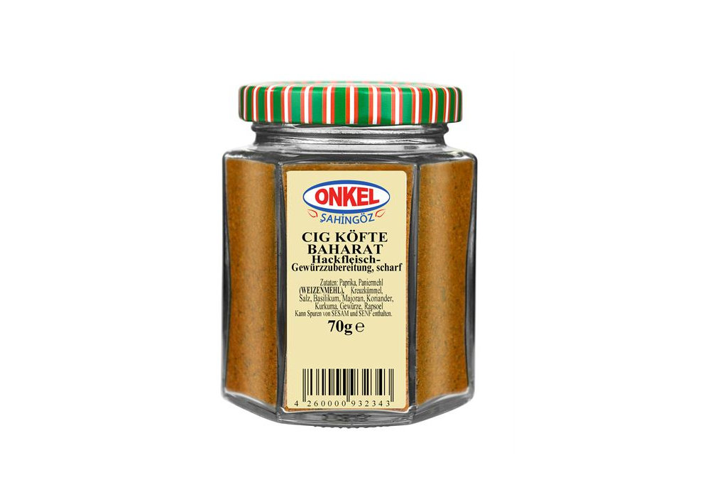 Hackfleischgewürzzubereitung Scharf Im Glas - Onkel Cig Köfte Baharati Cam 75 G