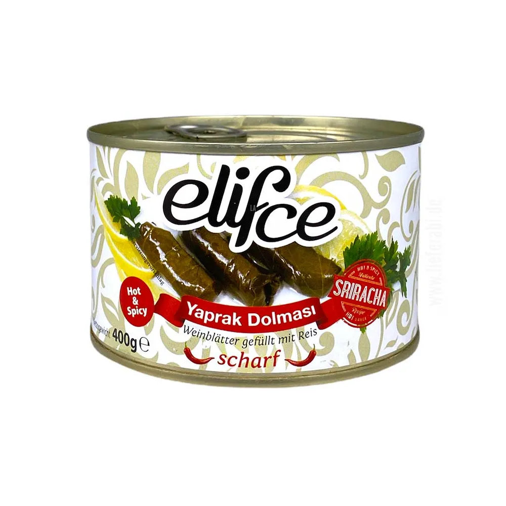 Elifce Weinblätter gefüllt mit Reis scharf - Yaprak Dolmasi 400g