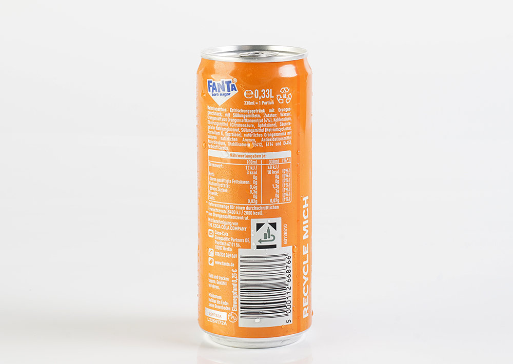 Fanta Orange Zero Sugar Dose - Şekersiz Portakallı Gazoz 330ml