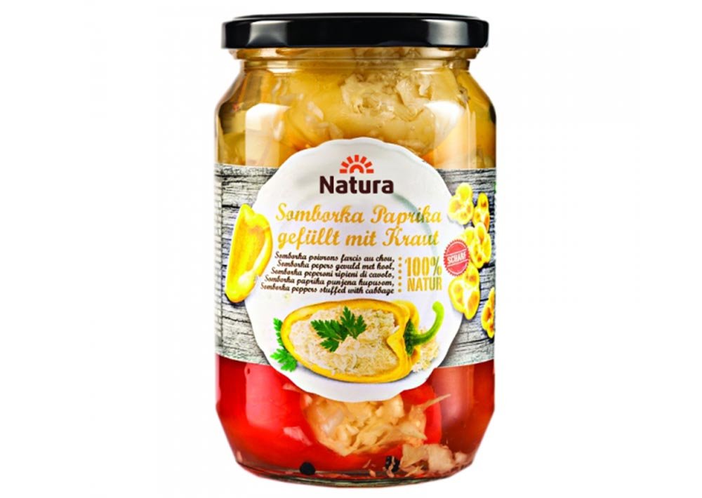 Natura Somborka Paprika gefüllt mit Kraut - Biberli Lahanalı Turşu 720ml