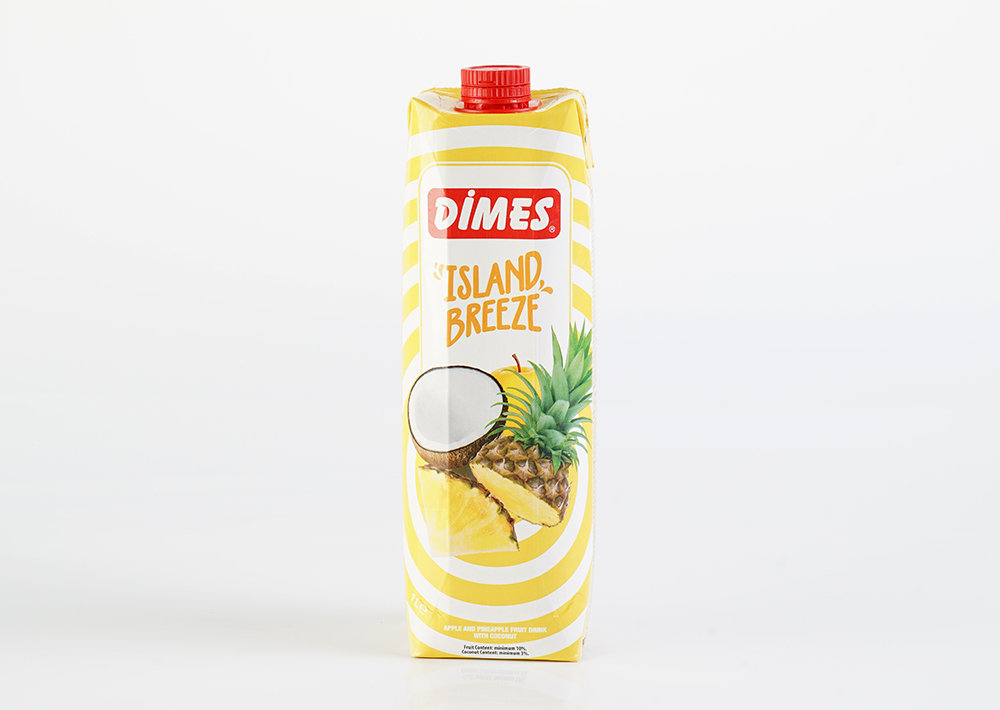 Dimes Island Breeze Ananas Kokos Getränk - Ananas ve Hindistan Cevizli Meyve Suyu 1L