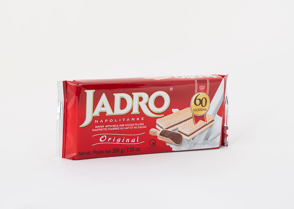 Jadro Napolitanke  Wafer mit Milch&Kakao - Sütlü Kakaolu Gofret 200gr