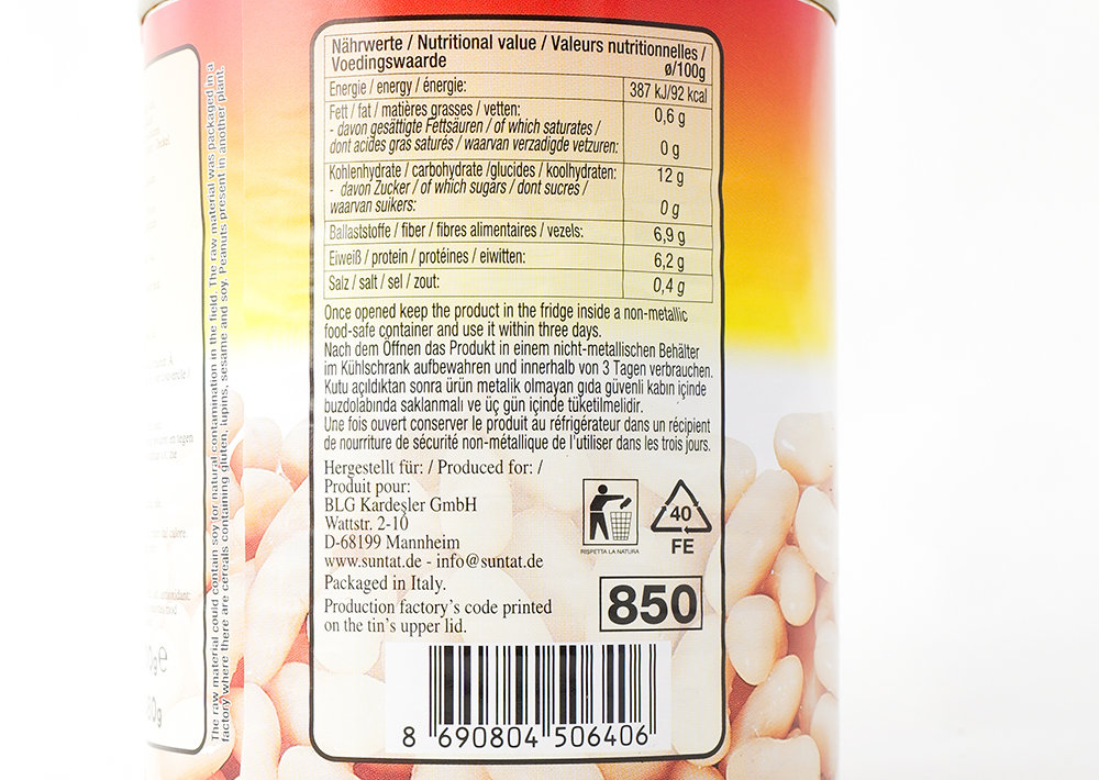 Suntat Weiße Bohnen - Fasulye Haslama 480g