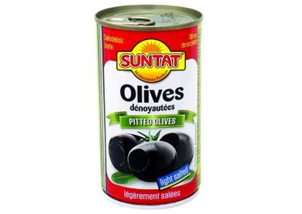 Suntat Schwarze Oliven entsteint leicht ges. - Siyah Zeytin Az Tuzlu Cekirdeksiz 400ml