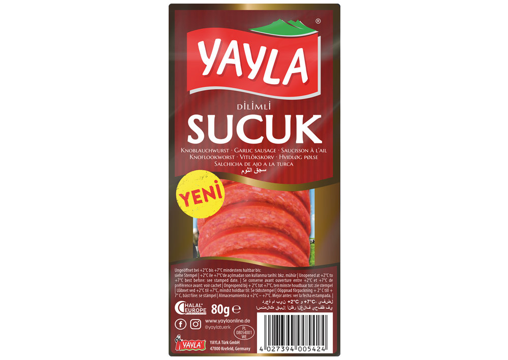 Yayla Knoblauchwurst - Dilimli Sucuk 80g