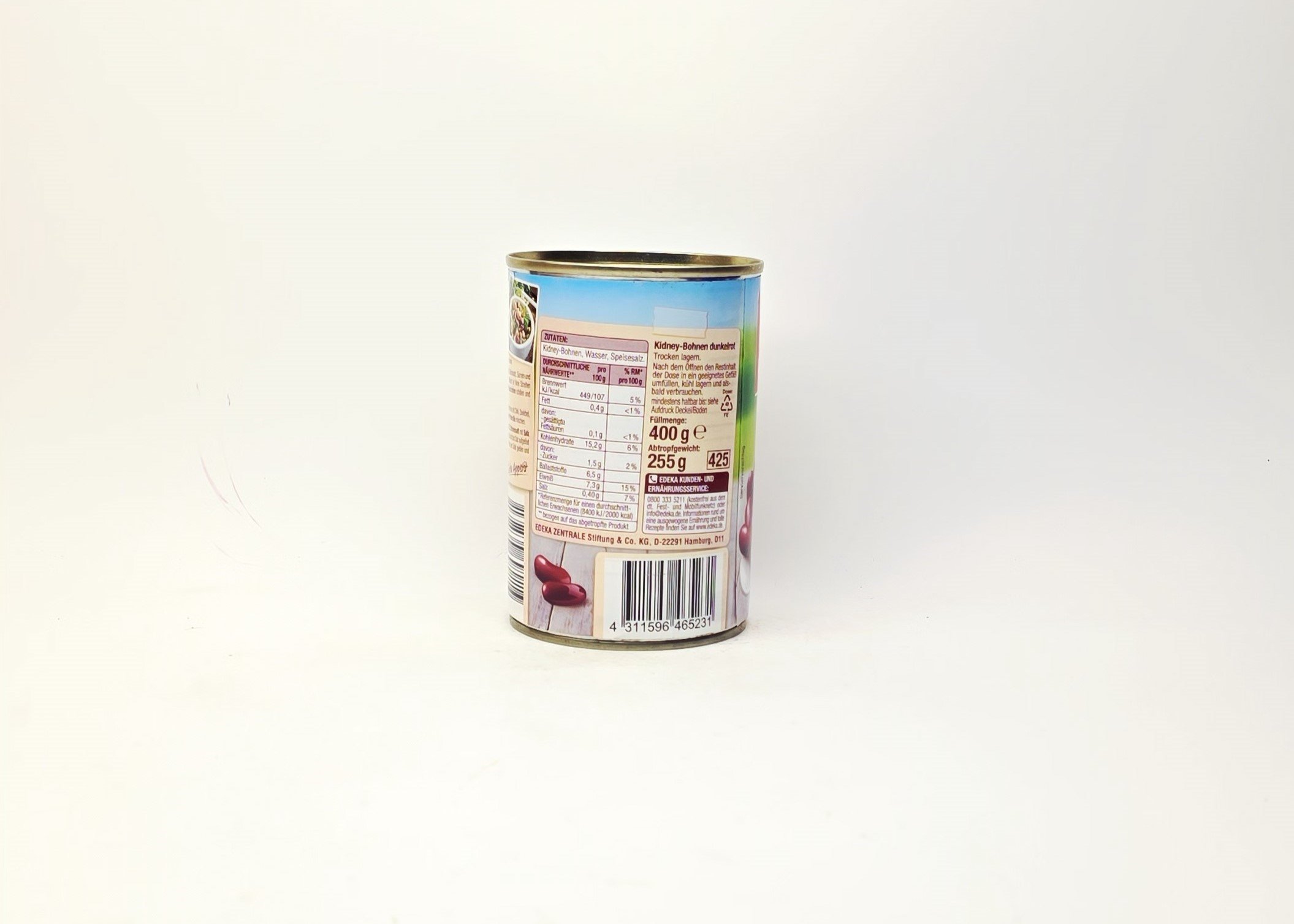 Gut&Günstig Kidney Bohnen Dunkelrot Dose - Koyu Kırmızı Barbunya Fasulyesi Teneke 400g