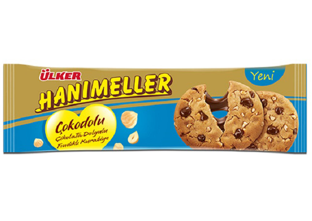 Ülker Hanimeller Cokodolu Findikli Cikolata Dolu Kurabiye Bisküvi 90g