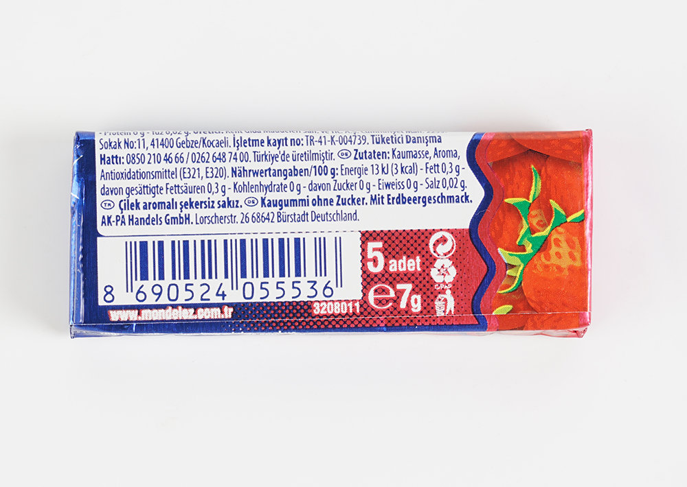 Falım Kaugummi Mit Erdbeeraroma - Şekersiz Çilek Aromalı Sakız 35g