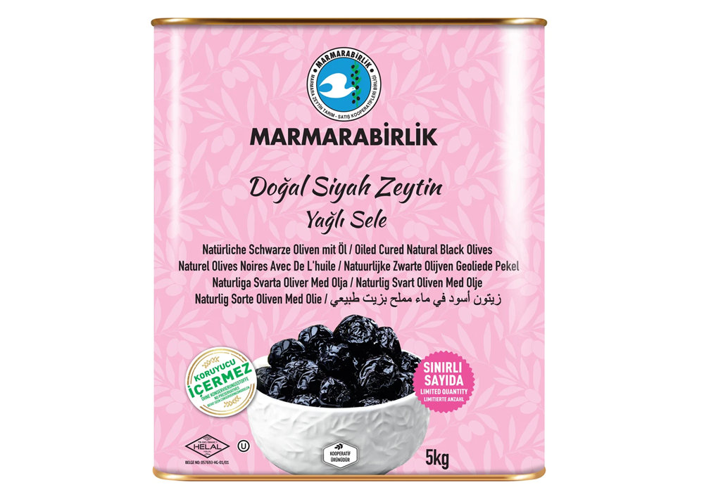 Marmarabirlik Natürliche Schwarze Oliven Mit Öl - Doğal Yağlı Sele Siyah Zeytin 5kg